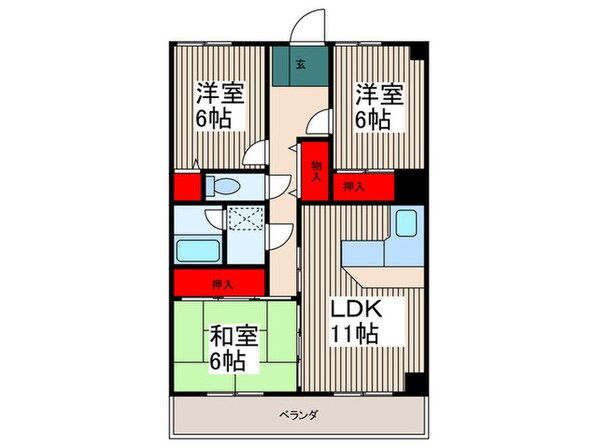 グランドール　ラシンの物件間取画像